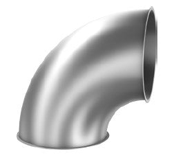Pipe bend, 90°, D=100mm, R=2D (Black)