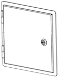 Chaff collector door (left) painted RAL 9005 W6-W15