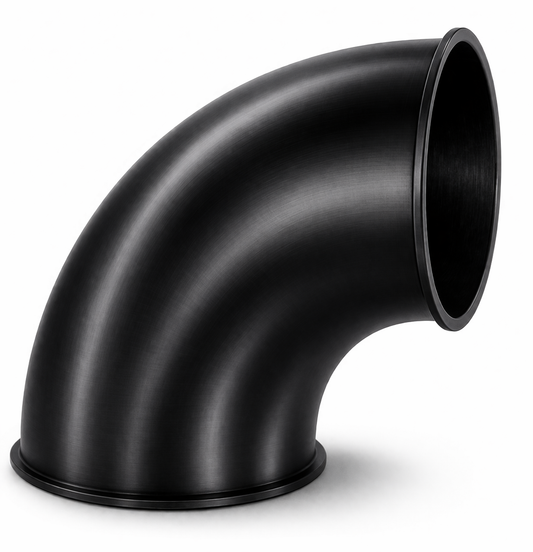 Pipe bend, 90°, D=100mm, R=2D (Black)